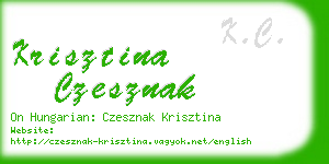 krisztina czesznak business card